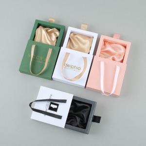 Slide Drawer Jewelry Packaging Boxes Custom Printing Pink