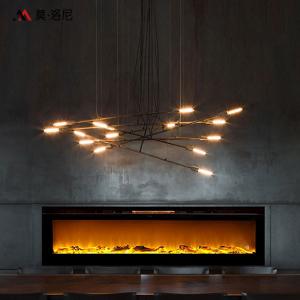 China 72 Inch 1825mm Wall Fireplace Heater Remote Control LED Artificial Flame Heater supplier