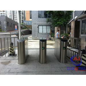 China Metro / Subway Automatic Flap Barrier Gate With Led Reminder And Access Control System supplier