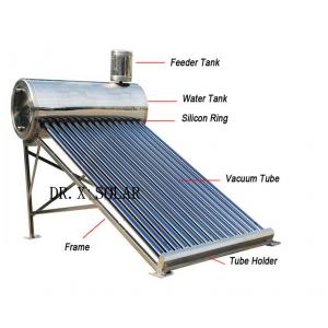 CE certified 150liter non pressure vacuum tube all stainless steel solar water heater