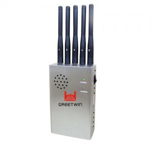 China 3G 4G Pocket Sized Portable Signal Jammer With Five Channels And Five Antennas supplier