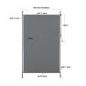 China Powder Coated Vertical Awning 150*270cm for Privacy Screen and Sun Protection in Dark Grey wholesale