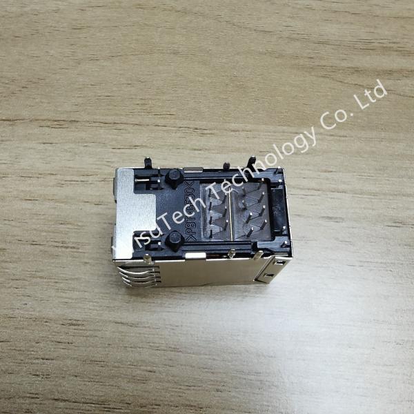 6368011-4 Modular Ethernet Connectors STK MJ 2X1 SHLD G/O BI LEDS