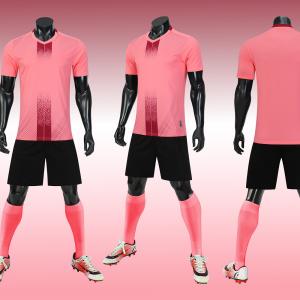 China Optional Color Plain Soccer Jersey Premium Fabric Breathable Football Dress Full Set supplier