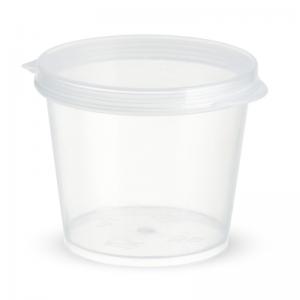 50ml Round Clear Mini Sauce Cup PP Plastic Sauce Cup With Lid