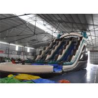 China Colored Fire Retardant Commercial Inflatable Giant Slide With Pool on sale
