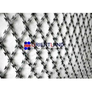 Stainless Steel Razor Wire Fence , Anti Climb Barrier Razor Ribbon Fence
