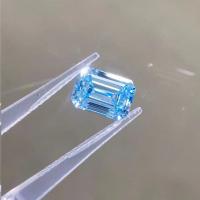 China Fancy Intense Color Loose Lab Grown Blue Diamonds Emerald Cut on sale