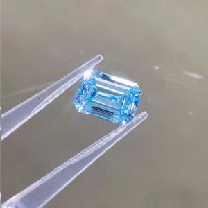 Fancy Intense Color Loose Lab Grown Blue Diamonds Emerald Cut