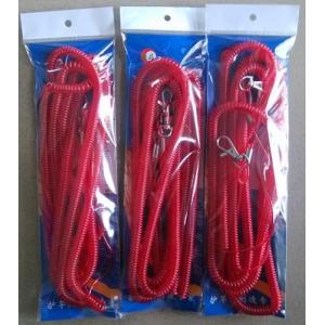 10m red plastic coiled lanyard for fishing using in big quantity stock with fast delivery
