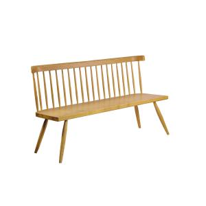 China Northern Europe Style Long Bench Chair Solid Wood Dining Chair Durable Antique For Garden supplier