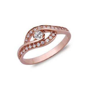 Hot Sale 0.3 Carat Diamonds 18k Rose Gold Wedding Ring for Women (GDR003)