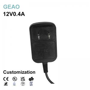 12V 0.4A Wall Mount Power Adapters Safe Electric For Tv / Dvd