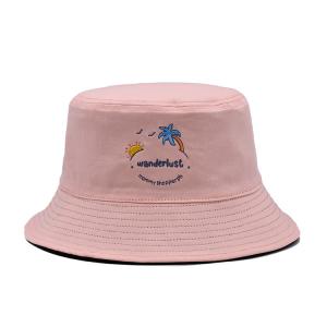 Double sided Bucket hat travel custom logo activity embroidered sunshade sunscreen basin hat