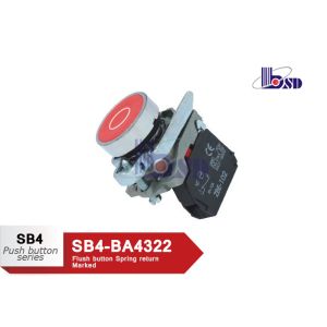 China Le commutateur rouge plat de démarreur de bouton poussoir/a illuminé le commutateur de poussée en tant que signaux d'alarme on sale