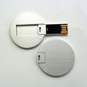 China Mini carte de crédit ronde en métal USB Sticks UDP flash 2.0 FCC approuvé supplier