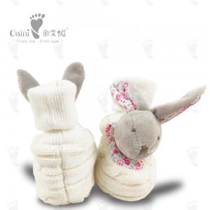 Comfortable Plush Baby Shoes 9cm Infant Baby Warm White Rabbit Shoes