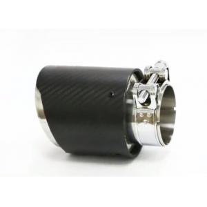 China Matte Black Carbon Fiber 89mm 101mm Outlet Exhaust Muffler Tip supplier