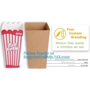 China Quality-assured Professional Made Striped Popcorn Boxes,offset printing or flexo printing popcorn bucket/paper box pack supplier