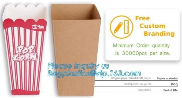 Quality-assured Professional Made Striped Popcorn Boxes,offset printing or flexo