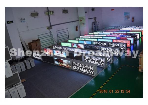 Outdoor SMD 2727 PH5 Taxi LED Display Advertising with 192 by 64 Pixels