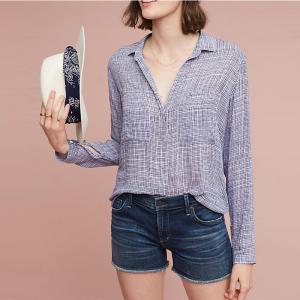 China 2017 Women work blouses deep v-neck long sleeve shirts for women supplier
