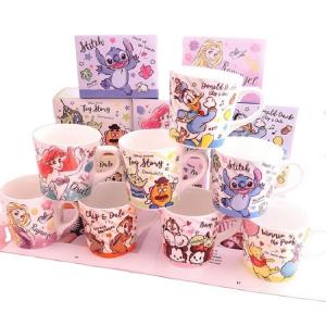 Cartoon Porcelain Ceramic Coffee Cups For Student Milk Juice Tea OEM ODM
