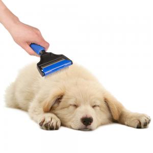 Size 20 * 10.2cm Dog Hair Comb , Cat Fur Brush Professional Customized Logo