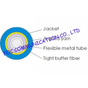 China Single Mode Simplex 2.0mm Optical Fiber Cable , Ftth / Lan outdoor Armored Fiber Optic Cable supplier