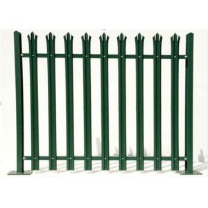 China Durable W Section Green Palisade Fencing , Single Point Road Security Fence wholesale