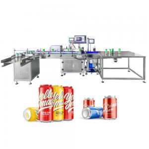 YM515 Automatic Beverage Beer Aluminum Can Vision-Based Orientation Bottle Labeling Machine With Date Code Laser Printer