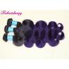 Double Drawn Multi Colored Hair Extensions , Ombre Colored Brazilian Hair