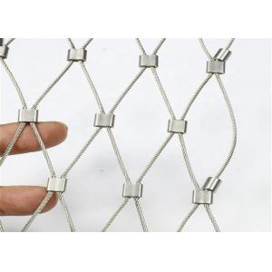 Anti - Corrosive SS316 Wire Rope Mesh Fence / Wire Cable Mesh High Strength