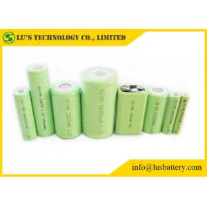 NIMH Rechargeable 9 Volt Nickel Metal Hydride Battery 1.2V OEM / ODM Welcome size 1/2A 1/2AA A AA AAA C D F SC recharge