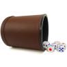 Leather Dice Cup With Mini Camera / Casino Magic Dice Inside See Through The