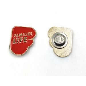 China Shiny Gold Red Soft Enamel Badge with Magnetic Clasp for Custom Emblem/Lapel Pin Collection Available in 1 Inch Size wholesale
