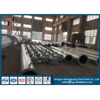 China Electrical Power Transmission Poles / Steel Electric Pole For Power Transmission Line on sale