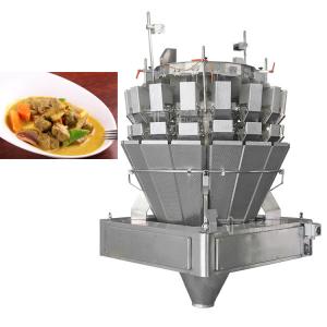 MCU 16 Head Screw Feeding Multihead Weigher For Pre Made Food Beef Curry Fresh Meat