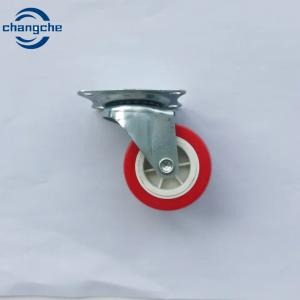China 2 Inches Top Plate Caster Extra Width Black Metal Swivel Plate Caster Wheels supplier