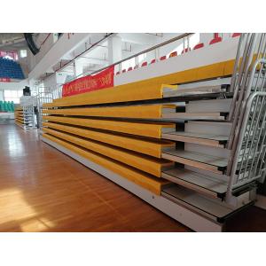 Yellow Color Retractable Bleacher Seating Anti Slip Retractable Tiered Seating