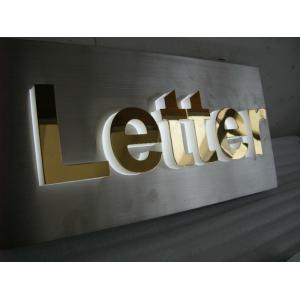 Stainless Steel 3D LED Backlit Signs Easy To Install