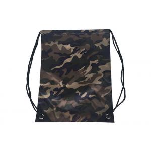 Camouflage Printed Cinch Backpack PU Leather Custom Cinch Sacks