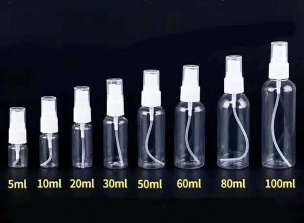 Hot Sale 100ml Plastic PET Spray Bottle Packing 50ml Alcohol 30ml Disinfectant