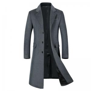 Nonwoven Weaving Method LCBZ Waterproof Thick Knee Length Wool Jacket for Men