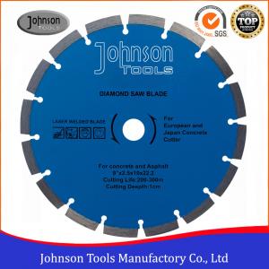 China 230mm Diamond Concrete Saw Blades / Laser Welded Cured Concrete Cutting Blade supplier