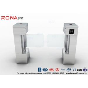 Access Control Card Pedestrian Security Gates Flap Barrier Gate With Bar Code