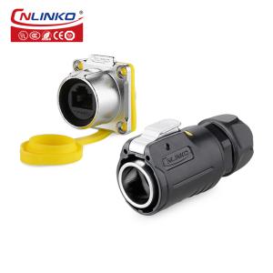 China CNLINKO LP24 RJ45 Waterproof Connector Internet LED Display 8P8C Connector Network CAT5E IP68 RJ45 Adapter Plug and Socket wholesale