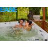 China European design acrylic whirlpool massage backyard swim spa hot tub with ABS bottom base Sw-35A wholesale