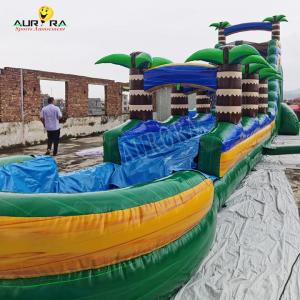 China Greenish Blue Inflatable Slide Castle Live Like Royalty For A Day supplier