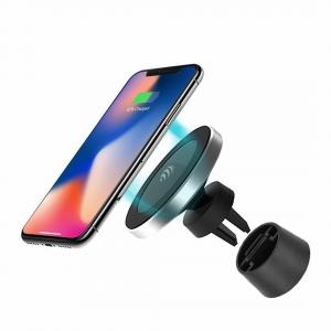 Magnetic Suction 10W Car Mount Qi Wireless Charger For  Iphone 12